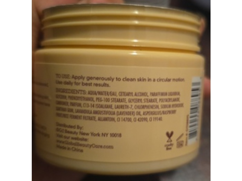 Global Beauty Care Rice Water Body Cream, Lavender& Rice Ferment Filtrate, 5 fl oz/147 mL