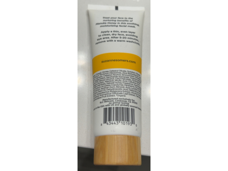 Suzanne Organics Manuka Honey Facial Mask, 4 fl oz, 118.29 mL