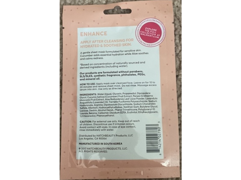 Found Calms & Soothes Sheet Mask, Cucumber, 1 Count