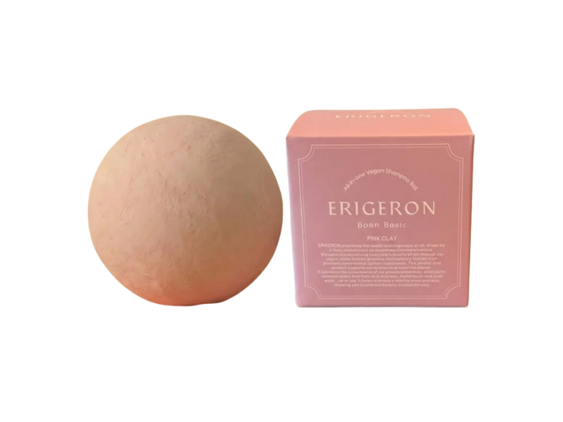 Natural Care Erigeron Born Classic All-In-One Shampoo Ball, Pink Clay
