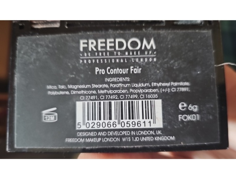 Freedom Makeup London Pro Contour Kit, Fair, 6 g