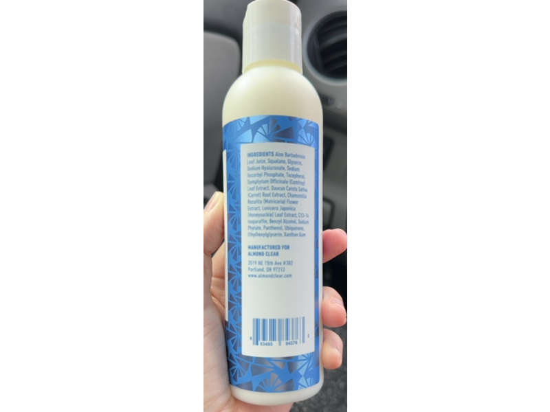 Almond Clear Soothing Daily Moisturizer, Aloe Vera+ Squalane & Hyaluronic Acid, 6.7 fl oz/198 mL