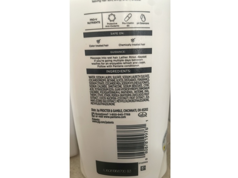 Pantene Pro-V Color Safe Shampoo, Coconut Milk & Avocado, 17.0 fl oz/505 mL
