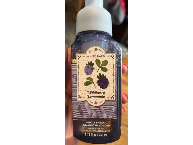 Bath & Body Works White Barn Gentle & Clean Foaming Hand Soap, Wideberry Lemonade, 8.75 fl oz/259 mL