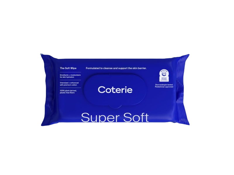 Coterie The Soft Wipe, 56 Count, Pack Of 12