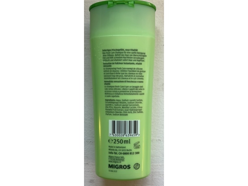 Migros I am Fresh Care Shampoo, Grapefruit, 250 mL