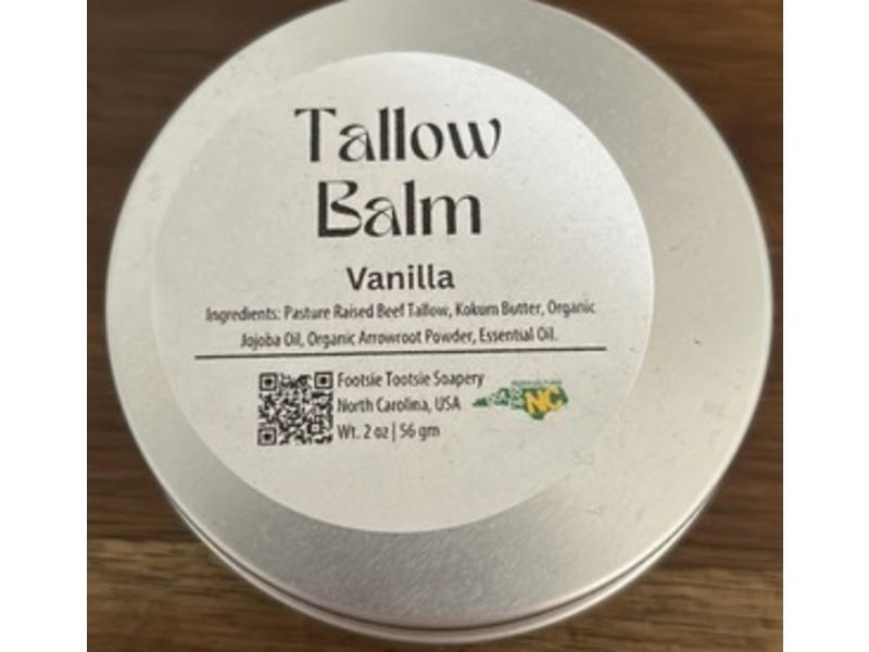Tallow Balm, Vanilla 2 fl oz/56 g