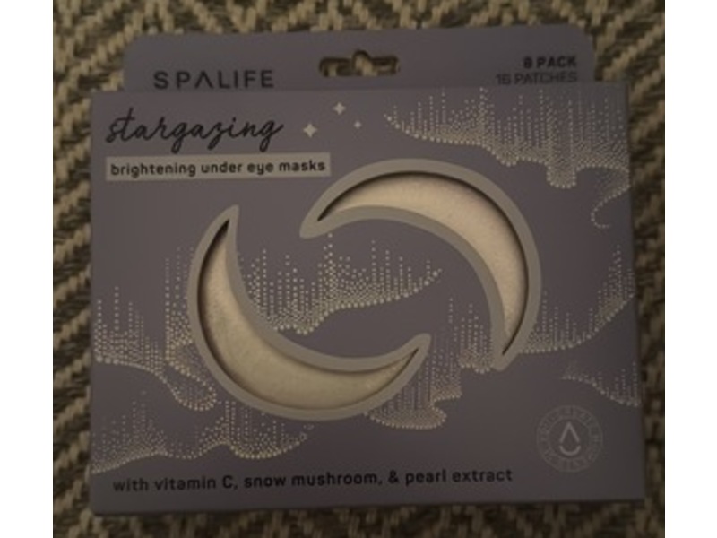 Spalife Brightening Uder Eye Masks, Stargazing, 16 Count, Pack Of 8