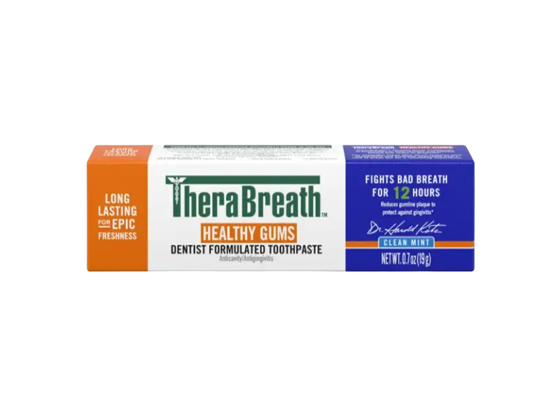 Therabreath Healthy Gums Toothpaste, Clean Mint, 0.7 oz/19 g