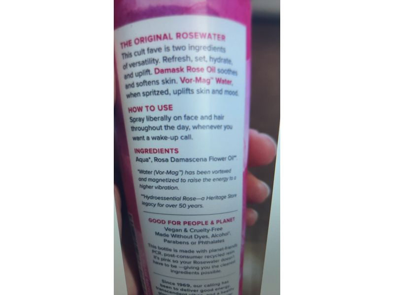 Heritage Store Rosewater Refreshing Facial Mist, 12 fl oz/355 mL