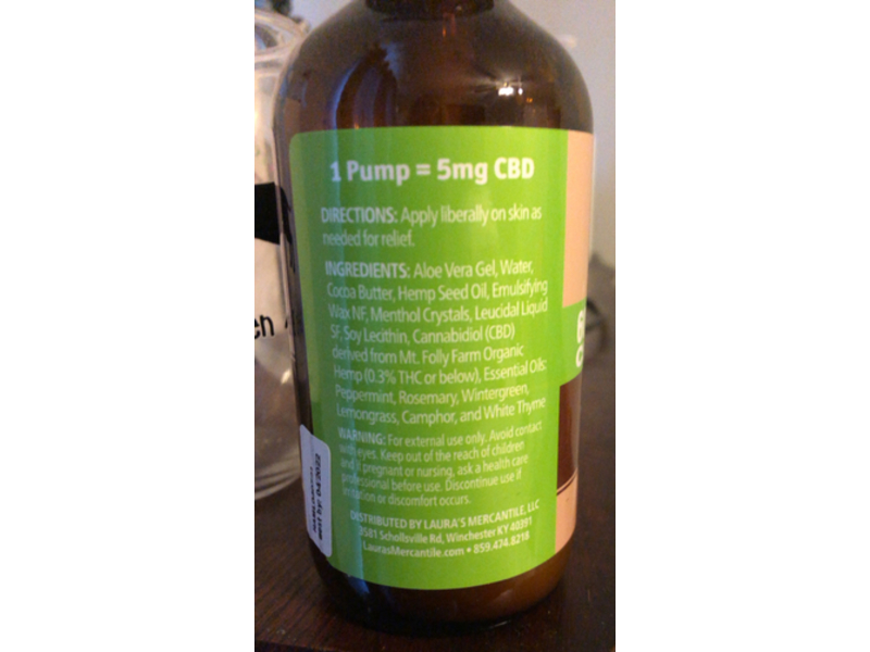 Laura's Full Spectrum Hemp Topical Lotion, Blue Grass Grown, 8 oz/227 g