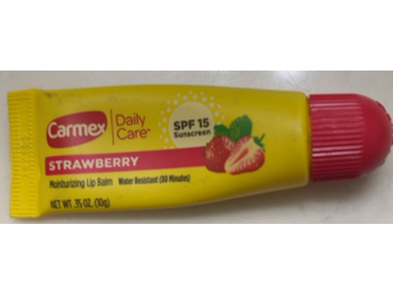 Carmex Moisturizing Lip Balm, Strawberry, 0.35 oz/10 g
