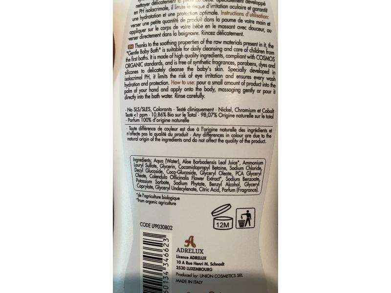 Le Petit Prince Gentle Baby Bath, Calendula Organic Extracts, 8.45 fl oz/250 mL