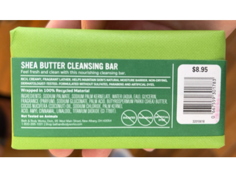 Bath & Body Works Shea Butter Cleansing Bar, Cucumber Melon, 5 oz/141.76 g