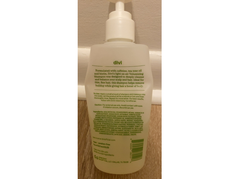 Divi Volumizing Shampoo, 12 fl oz/354 mL