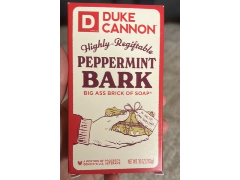 Duke Cannon Big Ass Brick Of Soap, Peppermint Bark, 10 oz/283 g