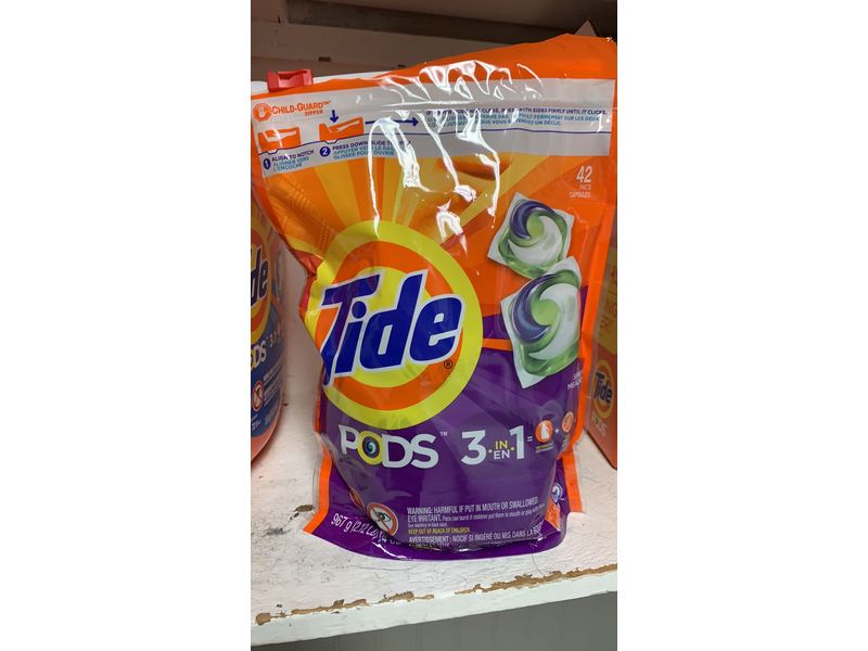 Tide PODS Liquid Laundry Detergent Pacs, Spring Meadow, 42 Count