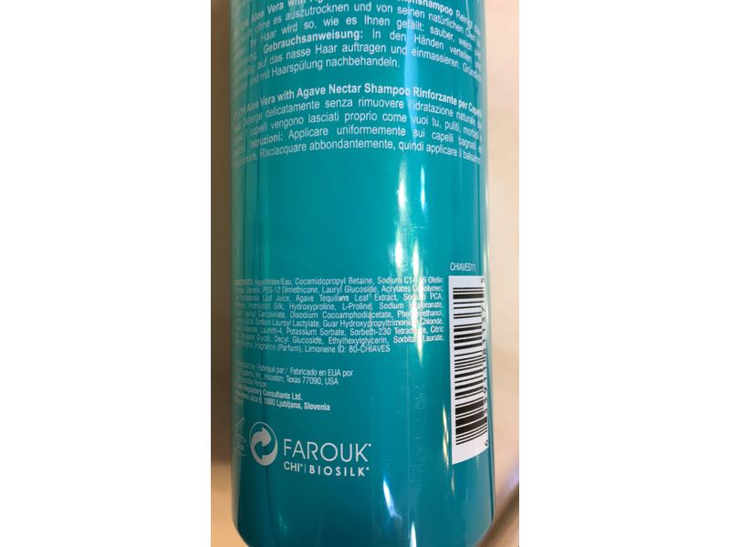 Chi Curls Defined Enhancing Shampoo, Aloe Vera & Agave Nectar, 11.5 fl oz/340 mL