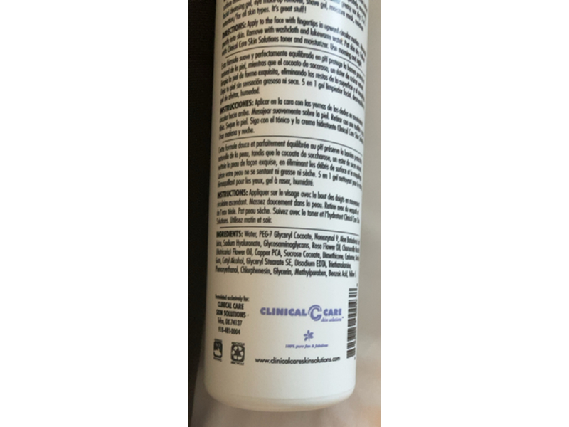 Clinical Care Skin Solutions Green Stuff Facial Cleansing Gel, 8 oz/237 mL