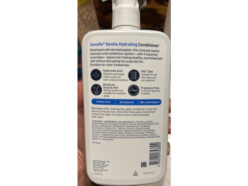 Cerave Gentle Hydrating Conditioner, 19 oz/592 mL