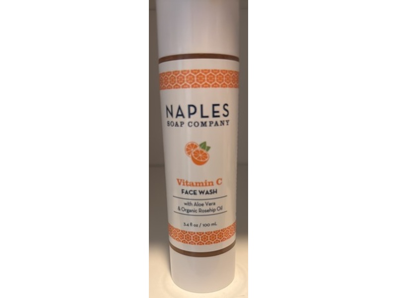 Naples Soap Company Face Wash, Vitamin C Aloe Vera & Organic Rosehip Oil, 3.4 fl oz/100 mL