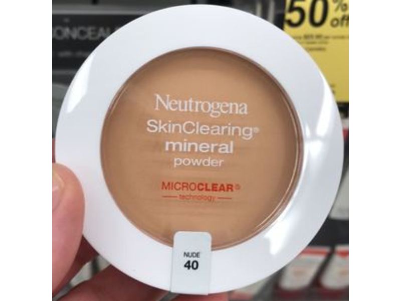 Neutrogena Skinclearing Mineral Powder, Nude 40, 0.38 oz/11 g