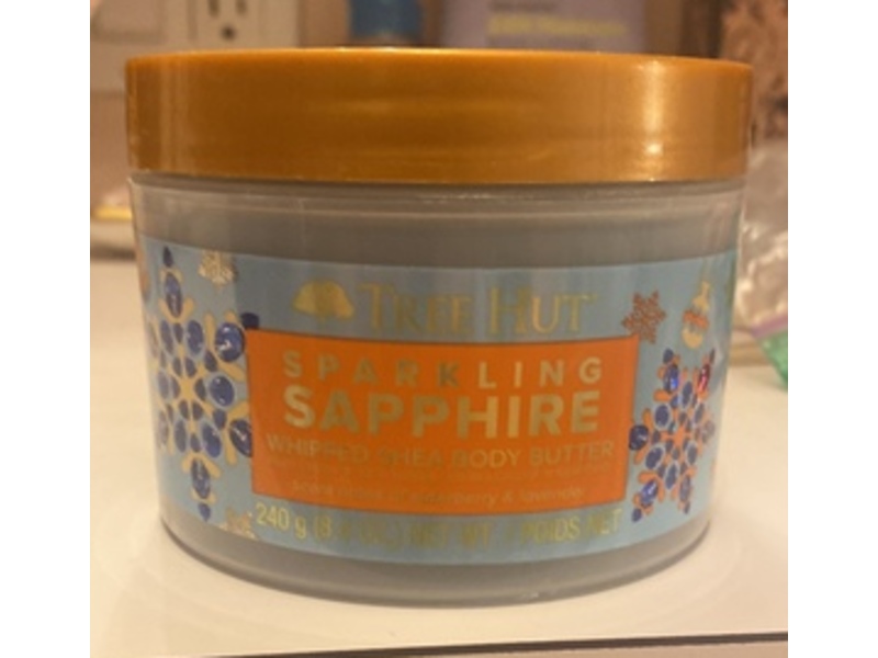 Tree Hut Sparkling Sapphire Whipped Shea Body Butter, 8.4 fl oz/240 g