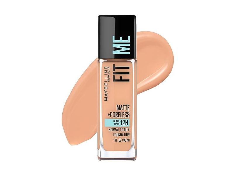 Maybelline New York Fit Me Matte + Poreless Liquid Oil-Free Foundation, 242 Light Honey, 1 fl oz/30 mL