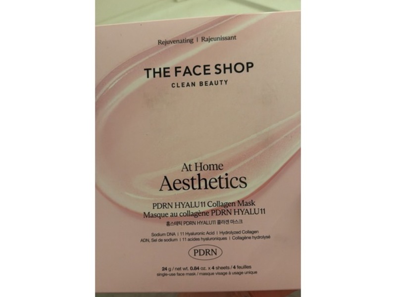 The Face Shop At Home Aesthetics Collagen Mask, PDRN HYALU11, 0.84 oz/24 g, 4 Count