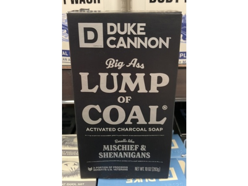 Duke Cannon Big Ass Activated Charcoal Soap, Lump of Coal, 10 oz/283 g