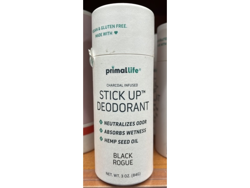 Primal Life Oraganics Stick Up Deodorant, Black Rouge, 3 0z/84 g