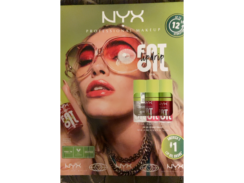 NYX Professional Makeup Fat Oil Lip Drip Trio Kit, 0.16 fl oz/4.8 mL, Pack Of 3
