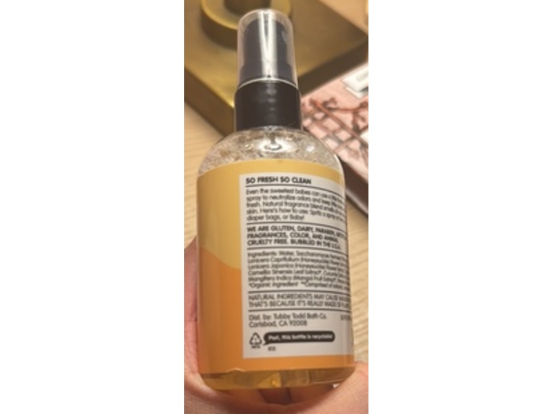 Tubby Todd Bath Co. Baby Deo Spray, Sweet Quince + Honeysuckle, 4.2 fl oz/124 mL
