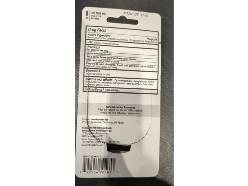 Old Spice Pure Sport Antiperspirant & Deodorant, 0.5 oz/14 g, Pack Of 6