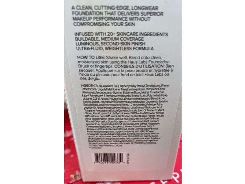 Haus Labs Triclone Skin Tech Medium Coverage Foundation, 60 Fair Warm, 1 fl oz/30 mL