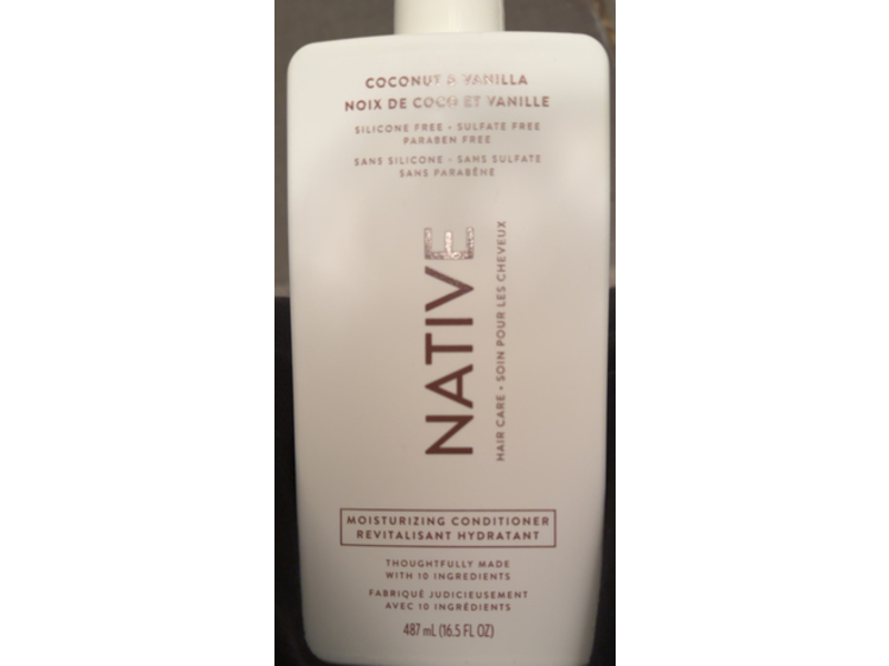 Native Moisturizing Conditioner, Coconut & Vanilla, 16.5 fl oz/487 mL