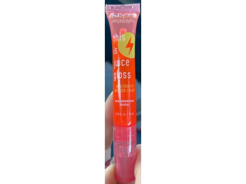 NYX This is Juice Lip Gloss, Watermelon Suga, 0.33 fl oz/10 mL