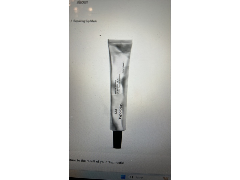 Typology L72 Repairing Lip Mask, 1% Ceramides + Hyaluronic Acid, 15 mL