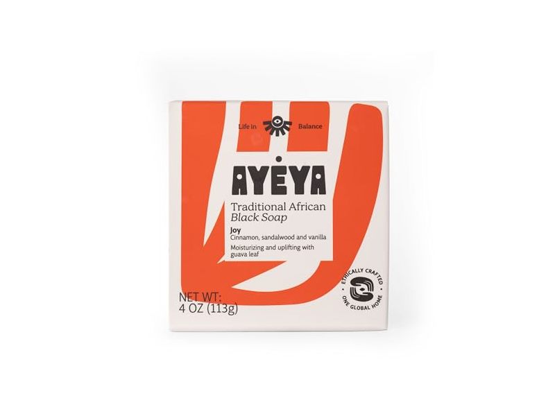 Ayeya Traditional African Black Soap, Joy, 4 oz/113 g