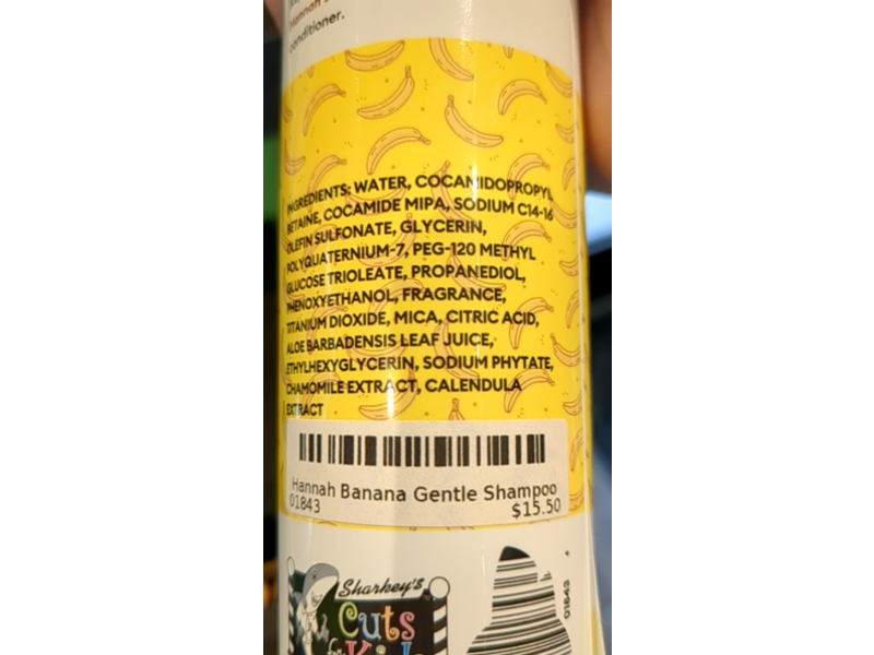 Sharkey's Kids Gentle Shampoo, Hannah Banana, 10 fl oz/295 mL