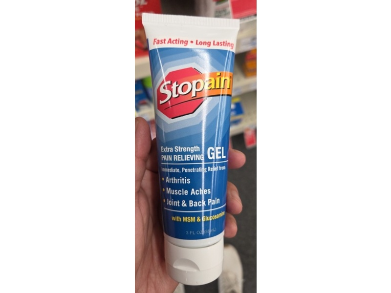 Stopain Extra Strength Pain Relieving Gel, 3 fl oz/88 mL