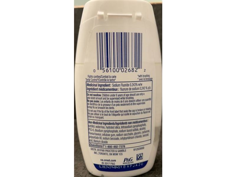 Crest Complete Scope Liquid Gel Toothpaste, Minty Fresh, 100 mL