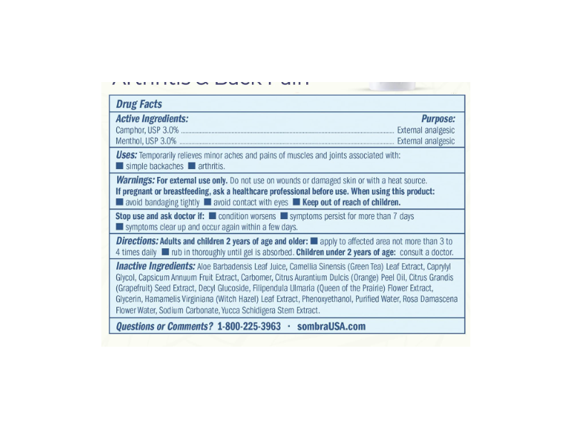 Sombra Warm Pain Relief Gel, 4 oz/113.4 g