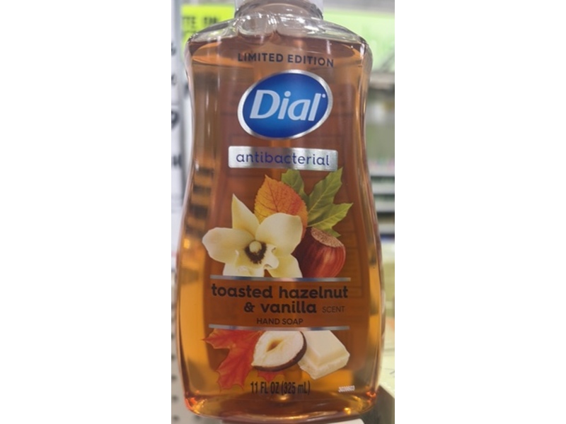 Dial Antibacterial Liquid Hand Soap, Toasted Hazelnut & Vanilla Scent, 11 fl oz/325 mL