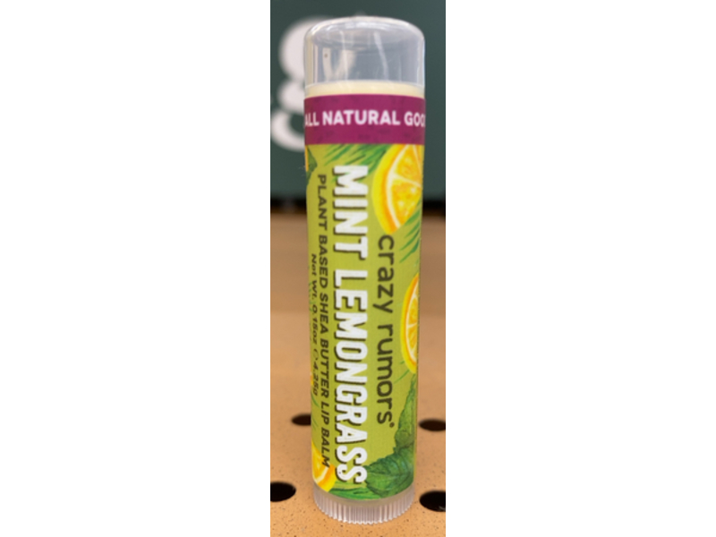 Crazy Rumors Lip Balm, Mint Lemongrass, 0.15 oz/4.25 g