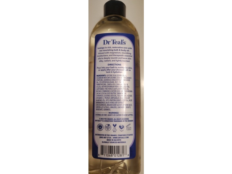 Dr Teal's Sooth3 & Sleep Bath & Body Oil, Lavender, 8.8 fl oz/260 mL