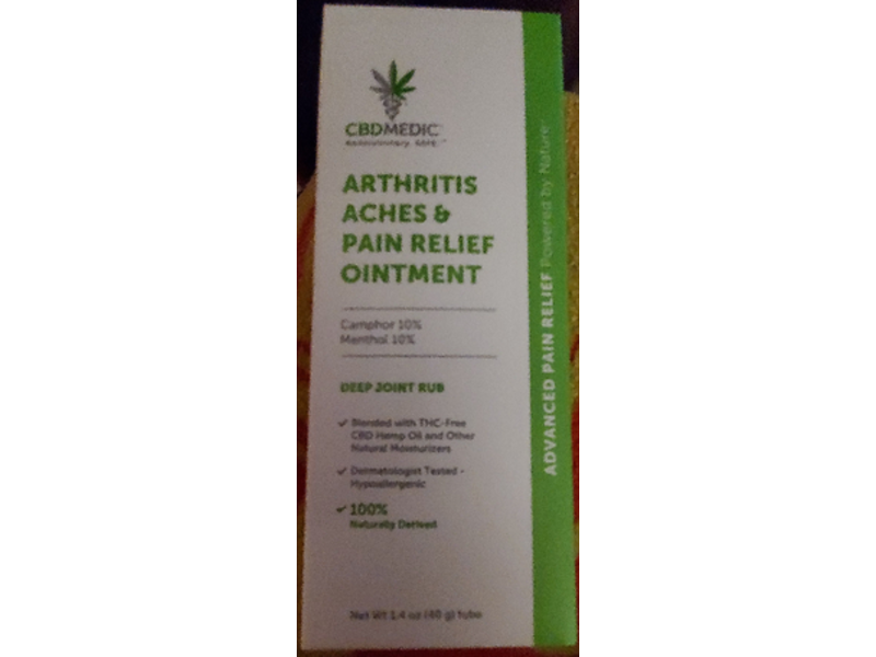 Cbdmedic Arthritis Aches & Pain Relief Ointment, Deep Joint Rub, 1.4 oz/40 g