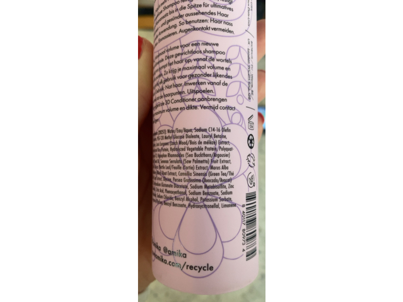 Amika Volume & Thickening Shampoo, 3D, 9.2 fl oz/275 mL