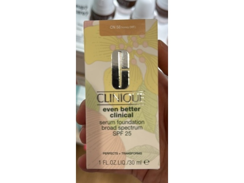 Clinique Even Better Clinical Serum Foundation, CN58 Honey, SPF 25, 1 fl oz/30 mL