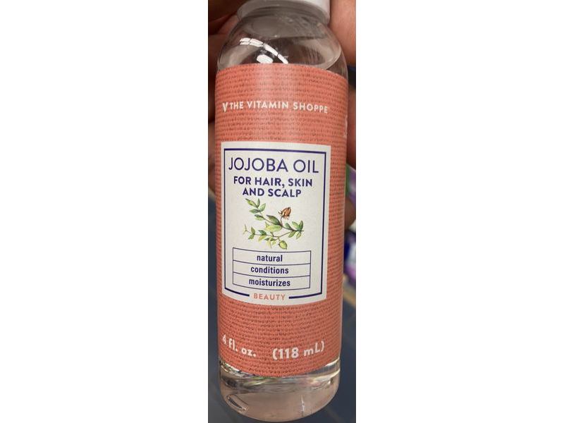 The Vitamin Shoppe Jojoba Oil For Hair, 4 fl oz/118 mL